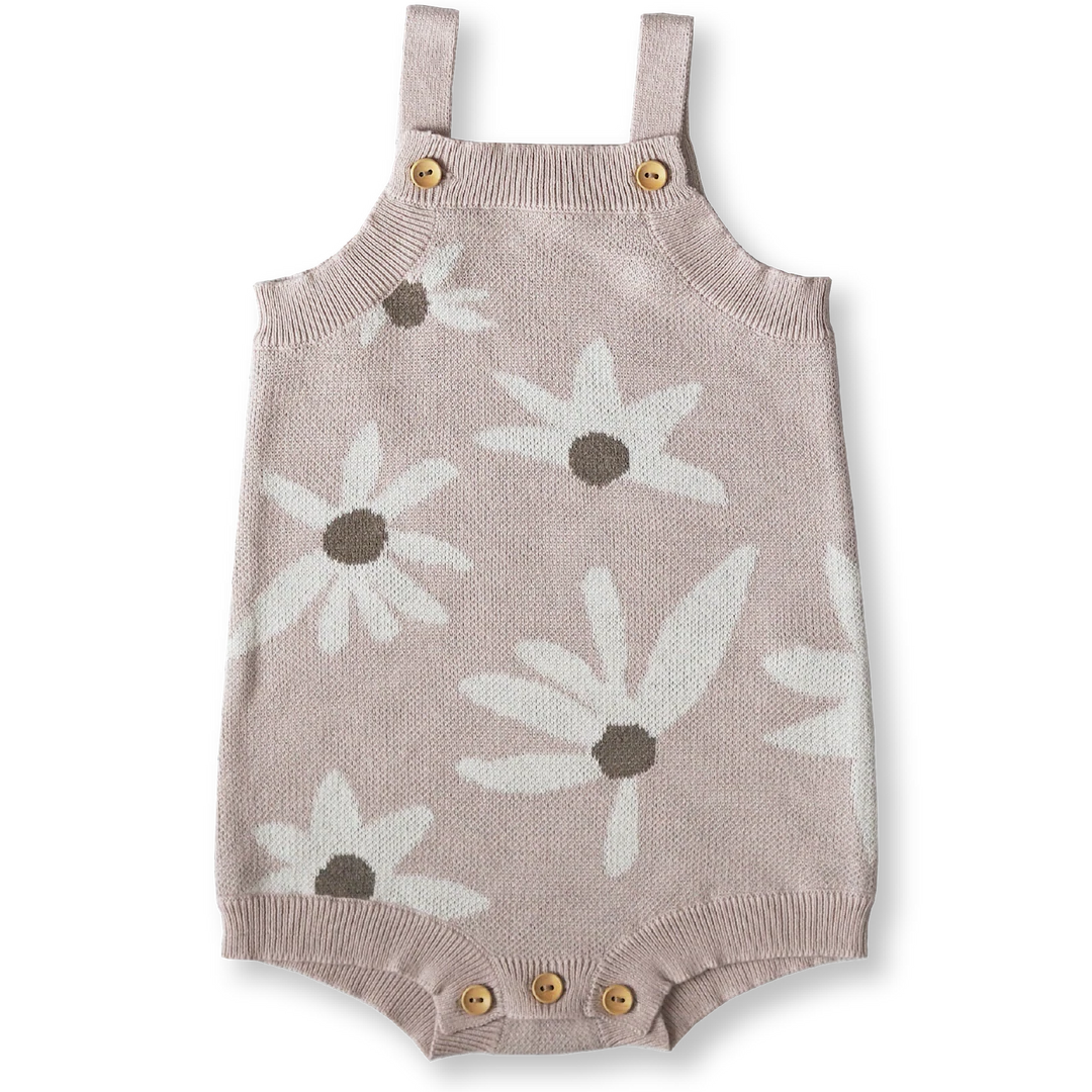 Daisy Dot Romper - Rose