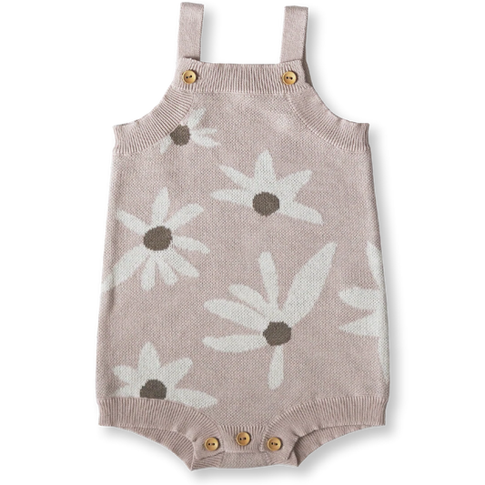 Daisy Dot Romper - Rose