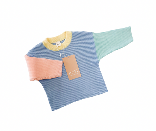 Pastel colourblock knit