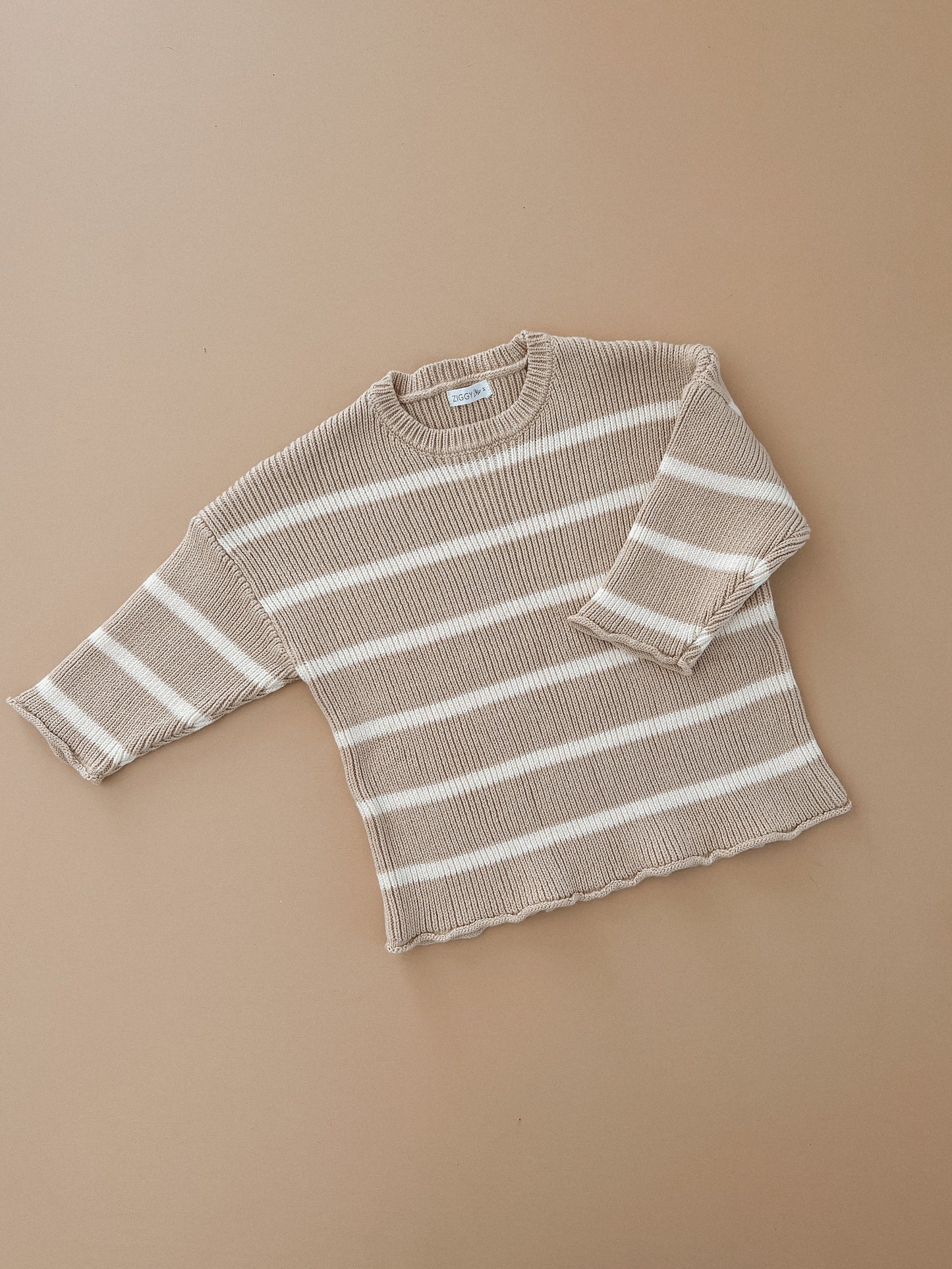 PULLOVER | BISCUIT STRIPES RIBBED