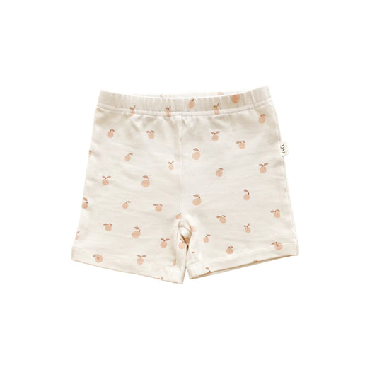 Organic Bike Shorts- Peach Print