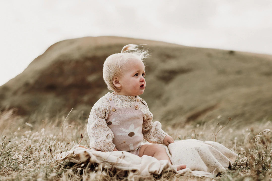 Daisy Dot Romper - Rose